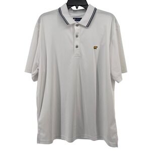 Jack Nicklaus Golf Polo Shirt White Staydri Mens Large L Performance Quick Dry